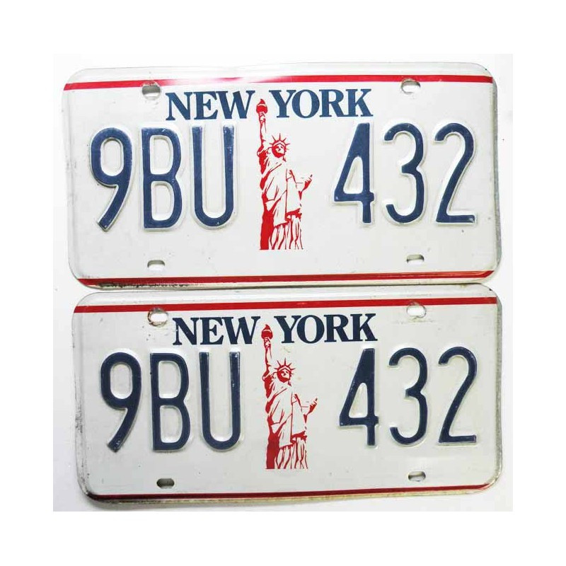 paire de Plaques d Immatriculation USA - New York ( 031 )
