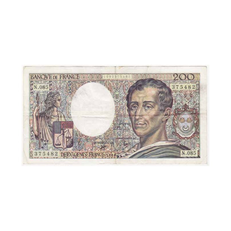 200 Francs Montesquieu 1990 TTB N085 ( 449 )