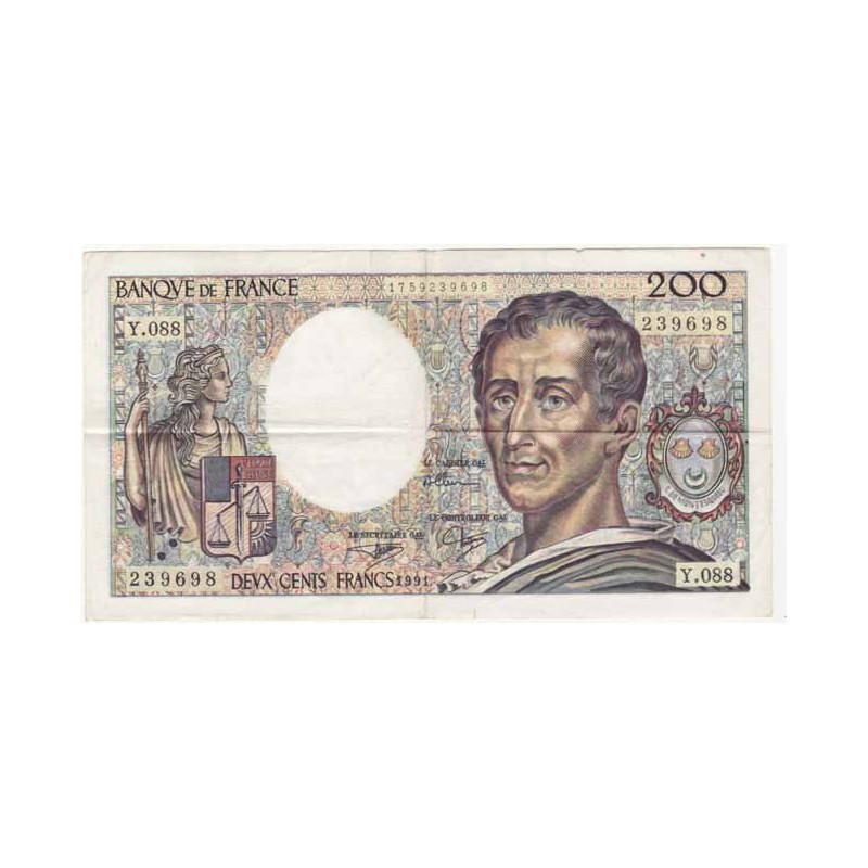 200 Francs Montesquieu 1991 TTB Y088 ( 451 )