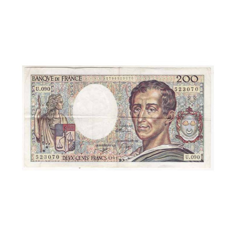 200 Francs Montesquieu 1991 TTB U090 ( 454 )