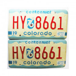Paire de plaque d Immatriculation USA - Colorado ( 041)