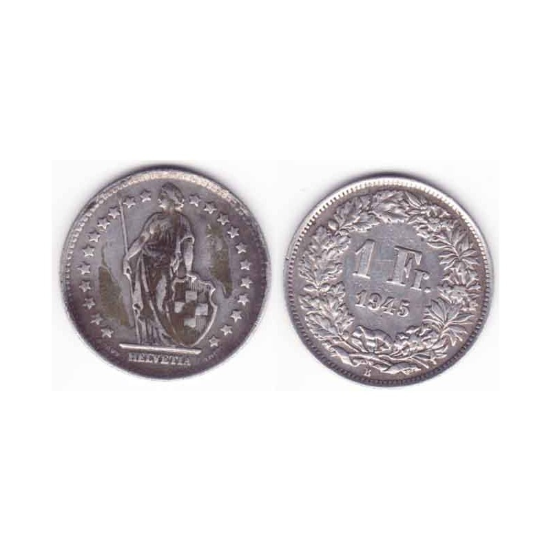 1 Franc suisse Argent 1945 ( 001 )