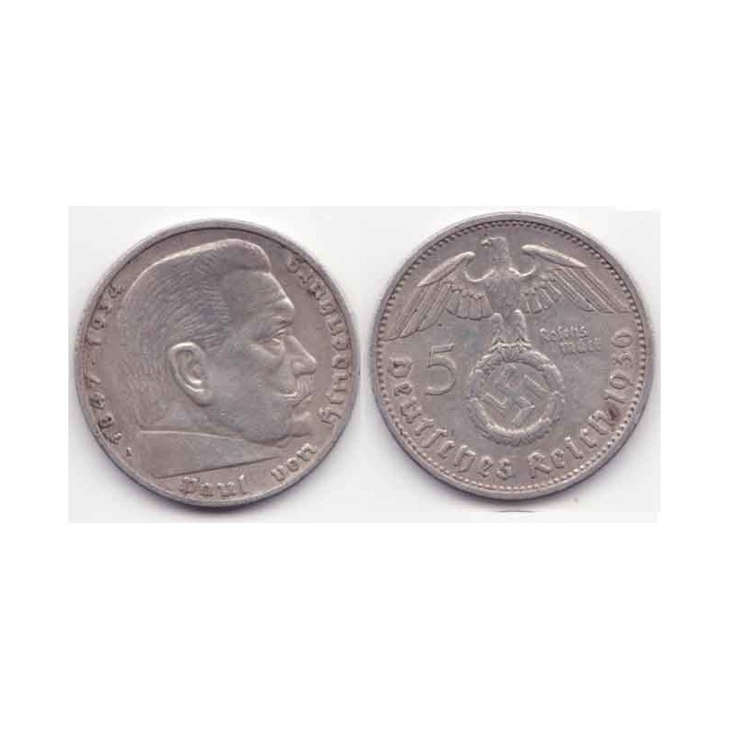 5 reichsmark Allemagne Argent 1936 A ( 002)