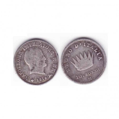 10 Soldi Italie Argent 1814 ( 001 )