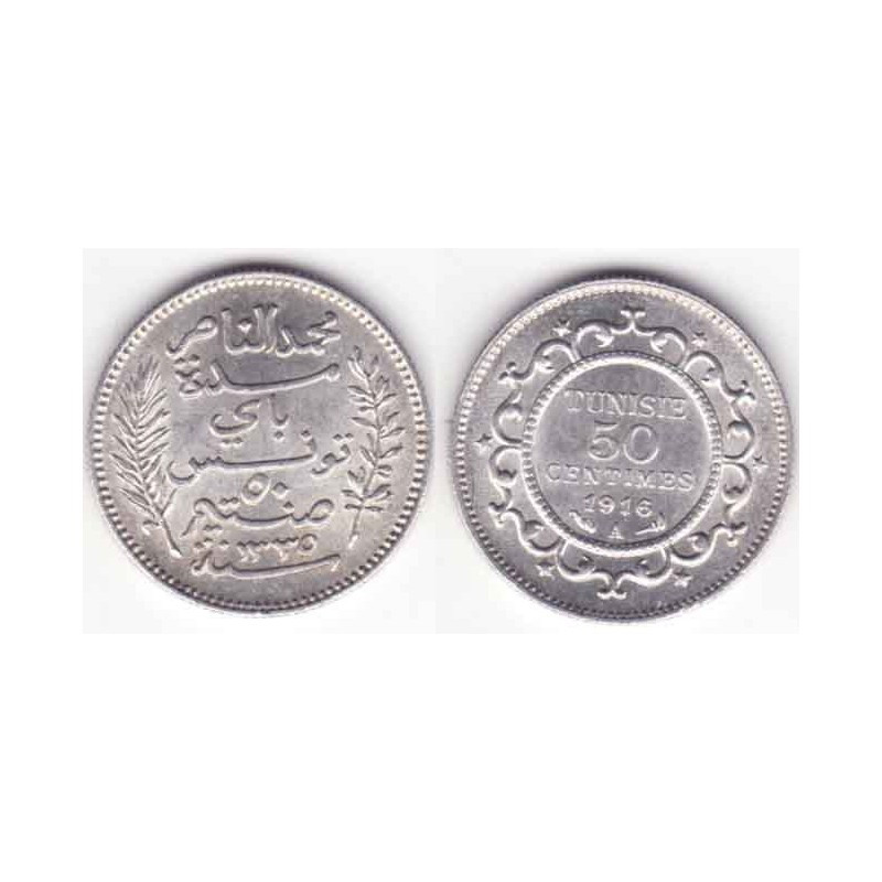 50 cents Tunisie Argent 1916 ( 001 )