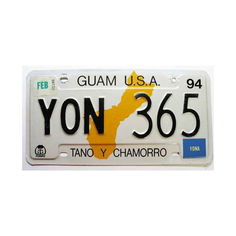 Plaque d Immatriculation USA - Guam Isl ( 260 )