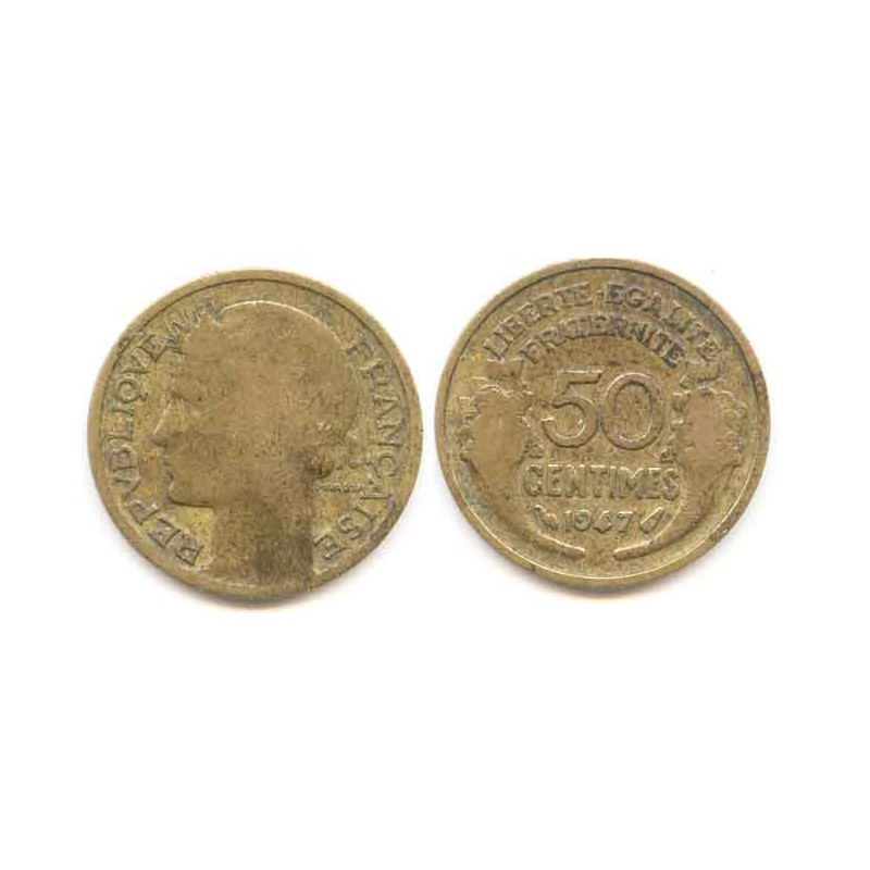 1 piece de 50 Cents Morlon 1947 cupro alu ( 002 )