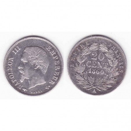 20 cents Napoleon III 1860 A argent ( 001 )
