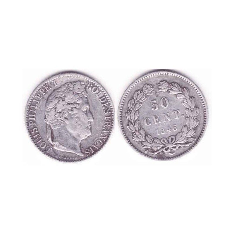 50 Cents Louis Philippe 1846 A Argent ( 001 )