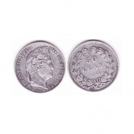 50 Cents Louis Philippe 1846 A Argent ( 001 )