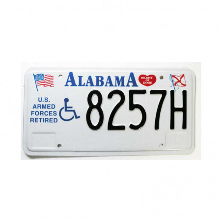 Plaque d Immatriculation USA - Alabama ( 637 )
