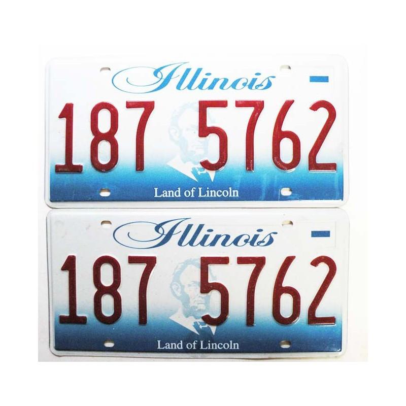 Paire de plaque d Immatriculation USA - Illinois ( 070 )
