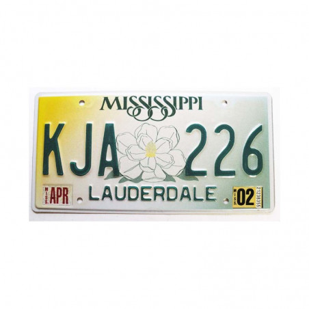 Plaque d Immatriculation USA - Mississippi ( 809 )