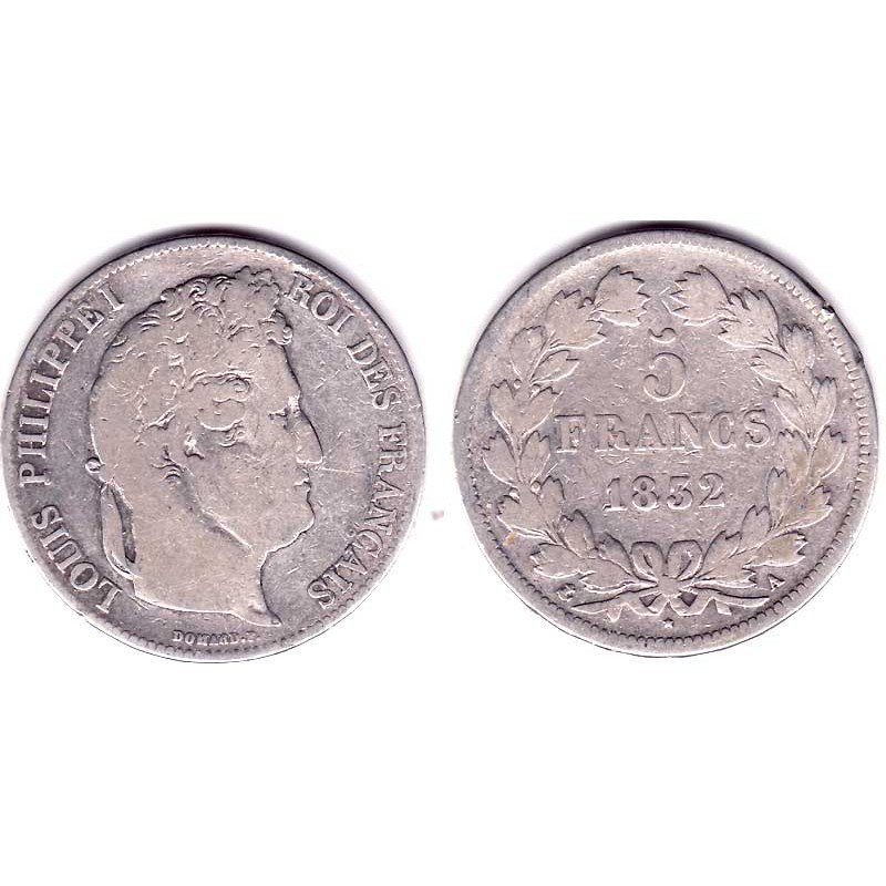 5 francs Louis Philippe 1832 A Argent ( 001 )