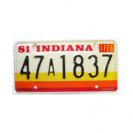 Plaque d Immatriculation USA - Indiana ( 1041 )