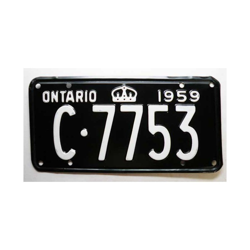 Plaque d Immatriculation Canada Ontario ( 143 )