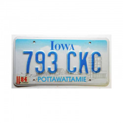 Plaque d Immatriculation USA - Iowa ( 274)