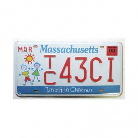 Plaque d Immatriculation USA - Massachusetts ( Rep - 027 )