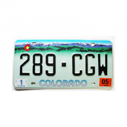 Plaque d Immatriculation USA - Colorado ( 1129)
