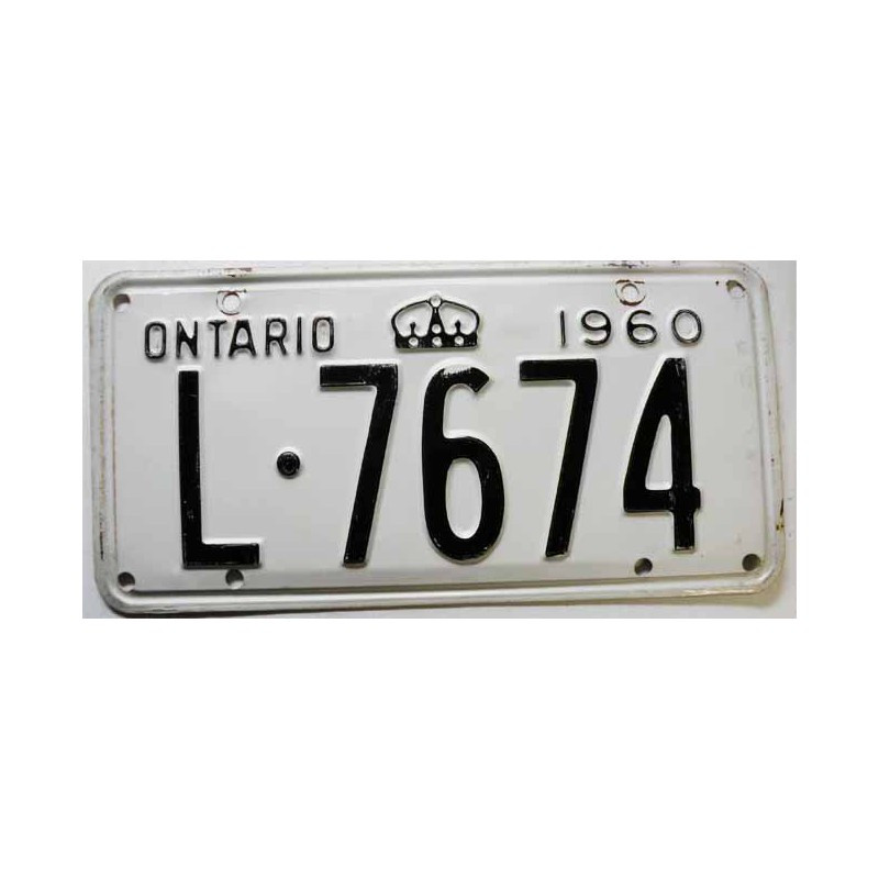 Plaque d Immatriculation Canada Ontario ( 1121 )