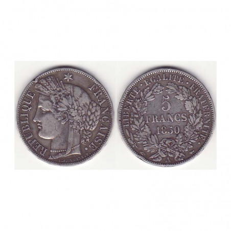 1 piece de 5 francs Ceres Argent 1850 A ( 006 )