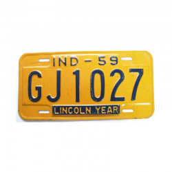Plaque d Immatriculation USA - Indiana ( 1087)