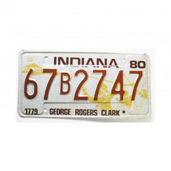 Plaque d Immatriculation USA - Indiana ( 1089 )