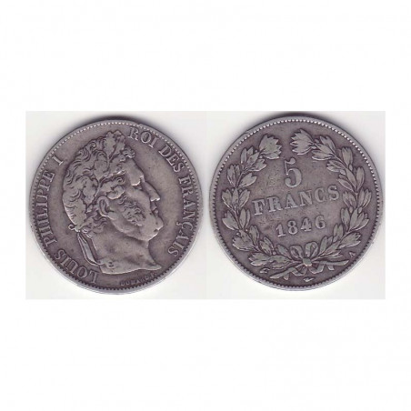 5 francs Louis Philippe 1846 A Argent ( 001 )