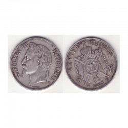 5 francs Napoleon III 1868 BB argent ( 006 )