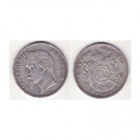 5 francs Napoleon III 1870 A argent ( 011 )