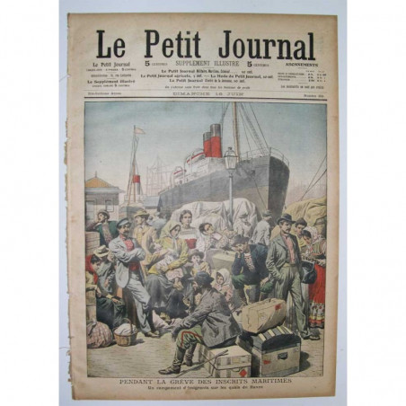Le Petit Journal 1909 N° 865 Greve Inscrits maritimes