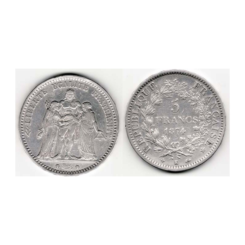 5 francs Hercule 1874 K argent ( 003 )