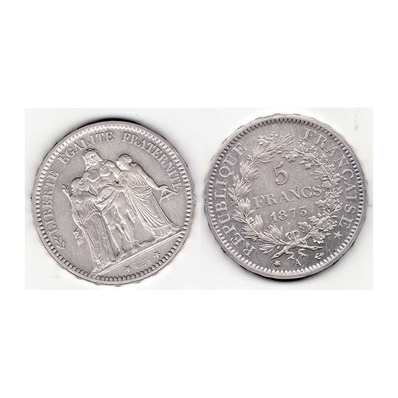 5 francs Hercule 1873 A argent ( 005 )