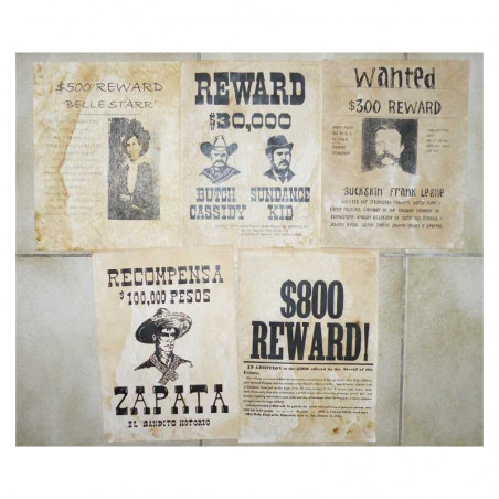 Lot 5 affiches USA Western , Cowboys ( 018 )
