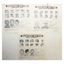 3 affiches vintages originales Wanted FBI USA (015 )
