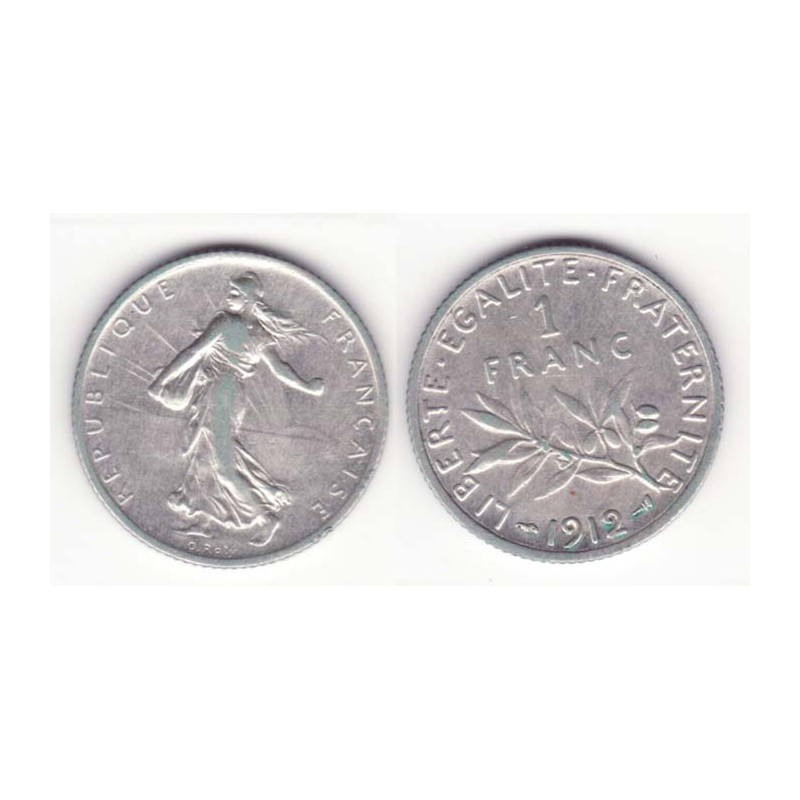 1 franc semeuse 1912 argent ( 001 )
