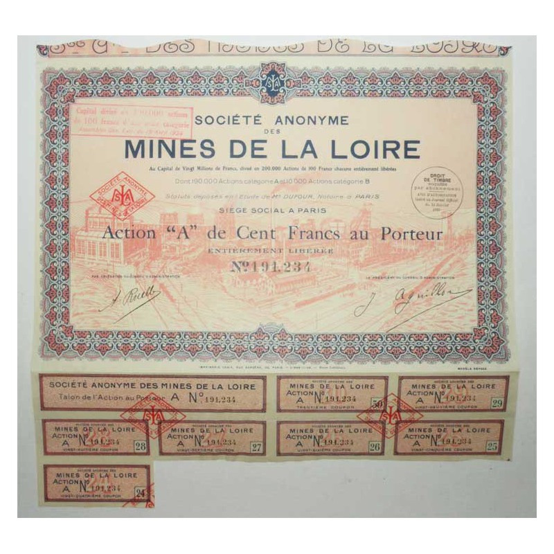 Action Anciene : SA Mines de la Loire  ( 333 )
