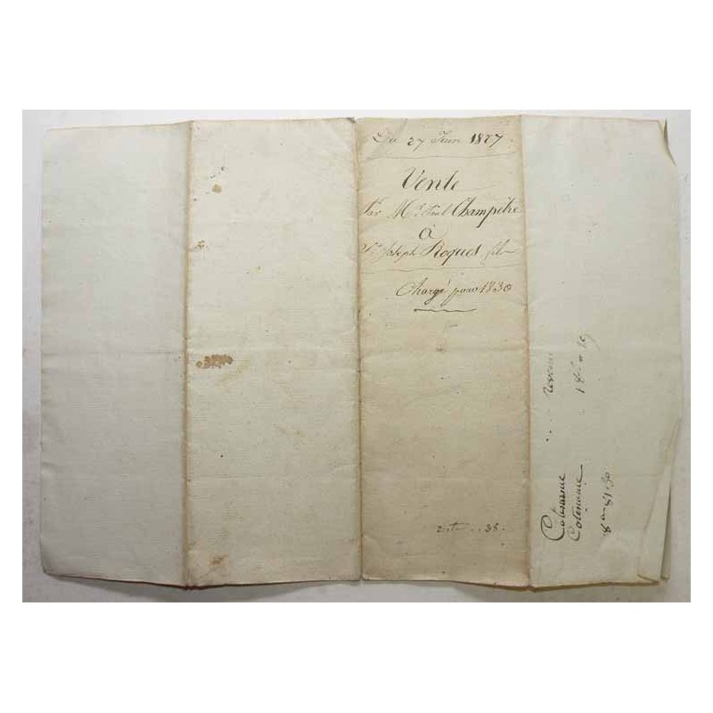 1789 ACTE NOTARIÉ PARCHEMINÉ Château SENILHAC Saint Seurin de Cadourne